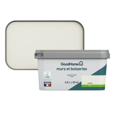 Peinture murs et boiseries gris ottawa satin GoodHome 2.5 L