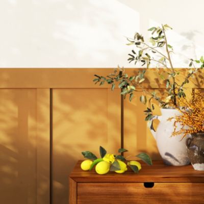 Peinture murs et boiseries jaune miel velours GoodHome Naturéa 0.5 L