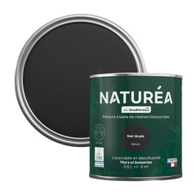 Peinture murs et boiseries Naturéa par GoodHome noir de jais velours 0.5L