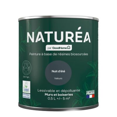 Peinture murs et boiseries Naturéa par GoodHome nuit d'été velours 0.5L