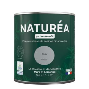 Peinture murs et boiseries Naturéa par GoodHome pluie velours 0.5L