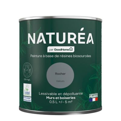 Peinture murs et boiseries Naturéa par GoodHome rocher velours 0.5L