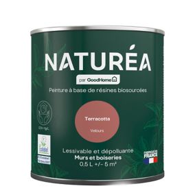 Peinture murs et boiseries Naturéa par GoodHome terracotta velours 0.5L