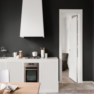 Peinture murs et boiseries noir le noir satin Dulux Valentine Si Simple ! 2.5 L