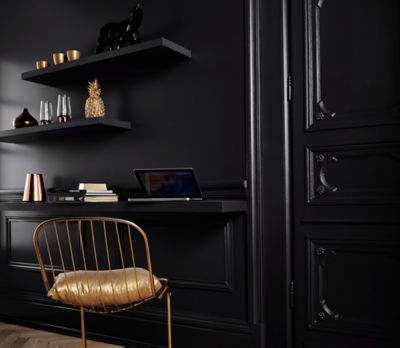 Peinture murs et boiseries noir liberty satin GoodHome 2.5 L