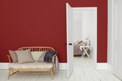 Peinture murs et boiseries rouge le rouge satin Dulux Valentine Si Simple ! 2.5 L
