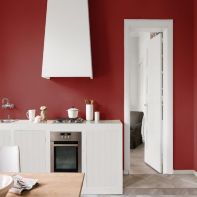 Peinture murs et boiseries rouge le rouge satin Dulux Valentine Si Simple ! 2.5 L