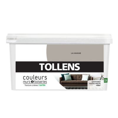 Peinture Murs Et Boiseries Tollens La Havane Satin 2 5l Castorama