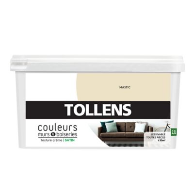 Peinture murs et boiseries Tollens mastic satin 2,5L