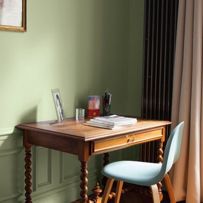 Peinture murs et boiseries Tollens Mise en teinte vert veronese mat velours 3L
