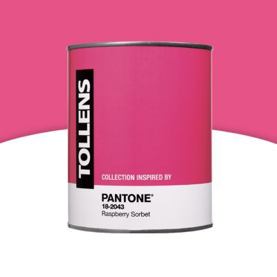 Peinture murs et boiseries Tollens Pantone 18-2043 raspberry sorbet satin 1L