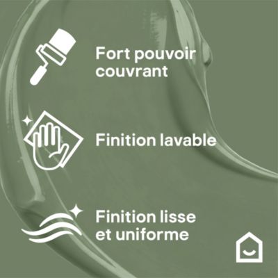 Peinture murs et boiseries vert edenberry satin GoodHome 2.5 L