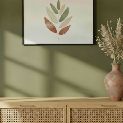Peinture murs et boiseries vert olive velours GoodHome Naturéa 2 L