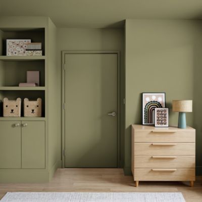 Peinture murs et boiseries vert olive velours GoodHome Naturéa 2 L