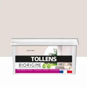 Peinture murs et plafonds Biorigine Tollens velours blanc sable 2L
