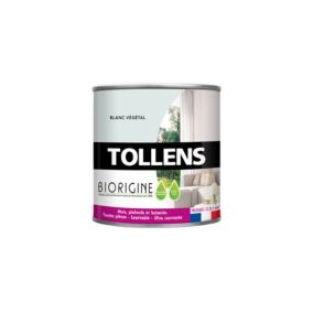 Peinture murs et plafonds Biorigine Tollens velours blanc végétal 0,5L