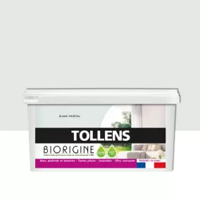 Peinture murs et plafonds Biorigine Tollens velours blanc végétal 2L