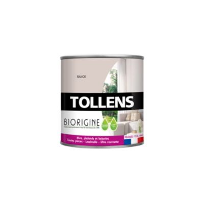 Peinture murs et plafonds Biorigine Tollens velours silice 0,5L