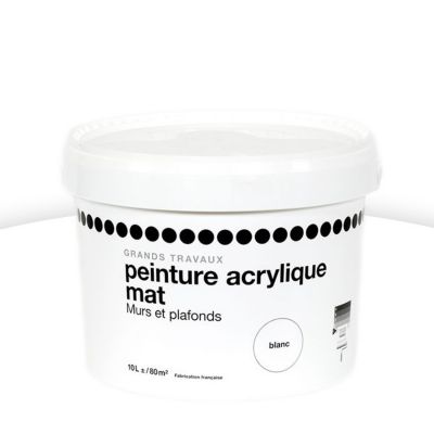 Promo Peinture spéciale mur/plafond 10 L mat blanc mat chez Les Briconautes