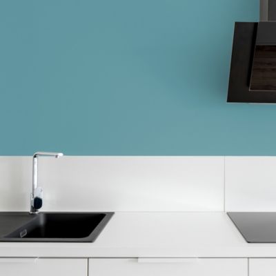 Peinture murs et plafonds cuisine et bains vert émeraude satin Tollens 2 L
