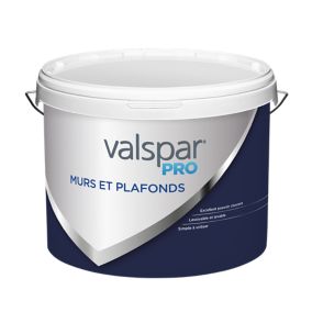 Peinture murs et plafonds mat base 1 Valspar Pro 10L