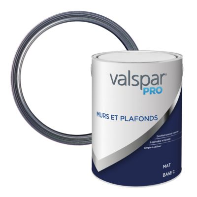Peinture murs et plafonds Valspar Pro mat base C 5L