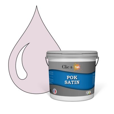 Peinture murs intérieurs satinée- Cuisine & Salle de bain POK SATIN - Baby Rose 50m² - 5L