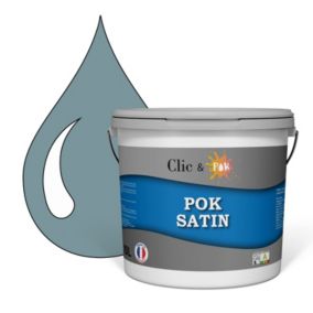 Peinture murs intérieurs satinée- Cuisine & Salle de bain POK SATIN - Bleu Vintage 100m² - 10L