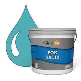 Peinture murs intérieurs satinée- Cuisine & Salle de bain POK SATIN - Céladon 100m² - 10L