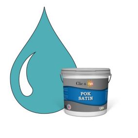Peinture murs intérieurs satinée- Cuisine & Salle de bain POK SATIN - Céladon 25m² - 2,5L