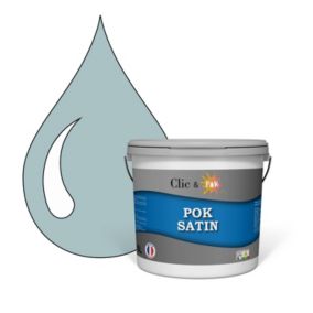 Peinture murs intérieurs satinée- Cuisine & Salle de bain POK SATIN - Ciel Orageux 50m² - 5L