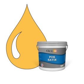 Peinture murs intérieurs satinée- Cuisine & Salle de bain POK SATIN - Citron 25m² - 2,5L
