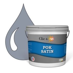 Peinture murs intérieurs satinée- Cuisine & Salle de bain POK SATIN - Gris Violine 100m² - 10L