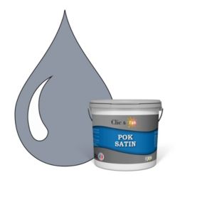 Peinture murs intérieurs satinée- Cuisine & Salle de bain POK SATIN - Gris Violine 25m² - 2,5L