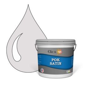 Peinture murs intérieurs satinée- Cuisine & Salle de bain POK SATIN - Lait de Rose 50m² - 5L