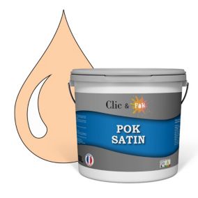 Peinture murs intérieurs satinée- Cuisine & Salle de bain POK SATIN - Pêche orangée 100m² - 10L