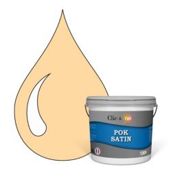 Peinture murs intérieurs satinée- Cuisine & Salle de bain POK SATIN - Physalis pale 25m² - 2,5L