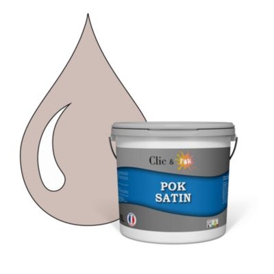 Peinture murs intérieurs satinée- Cuisine & Salle de bain POK SATIN - Rose Poudré 50m² - 5L