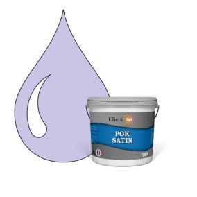 Peinture murs intérieurs satinée- Cuisine & Salle de bain POK SATIN - Sorbet Violet 25m² - 2,5L