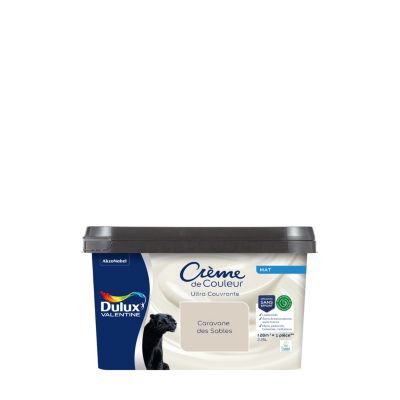 Peinture murs, plafonds, boiseries et radiateurs beige caravane des sables mat Dulux Valentine Crème de couleur 2.25 L