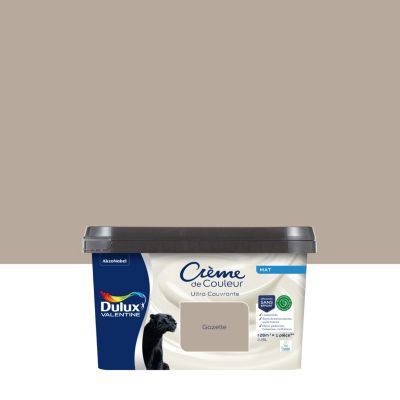 Peinture murs, plafonds, boiseries et radiateurs beige gazelle mat Dulux Valentine Crème de couleur 2.25 L