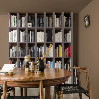 Peinture murs, plafonds, boiseries et radiateurs marron havane mat velouté Dulux Valentine Crème de couleur 2.5 L