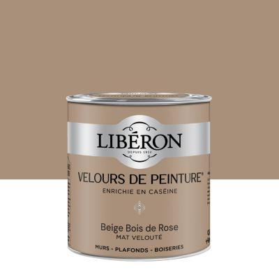Peinture murs, plafonds et boiseries beige bois de rose Libéron Velours de peinture 0,5 L