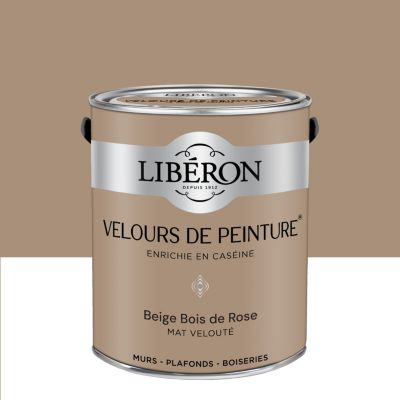 Peinture murs, plafonds et boiseries beige bois de rose Libéron Velours de peinture 2,5 L