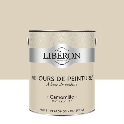 Peinture murs, plafonds et boiseries beige camomille Libéron Velours de peinture 2.5 L