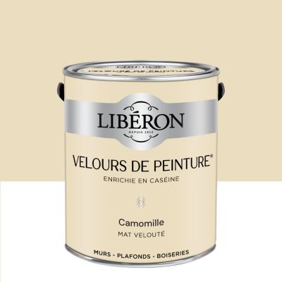 Peinture murs, plafonds et boiseries beige camomille Libéron Velours de peinture 2.5 L