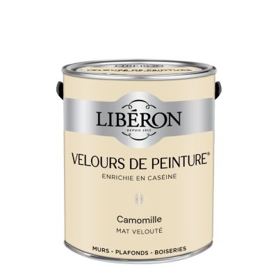 Peinture murs, plafonds et boiseries beige camomille Libéron Velours de peinture 2.5 L