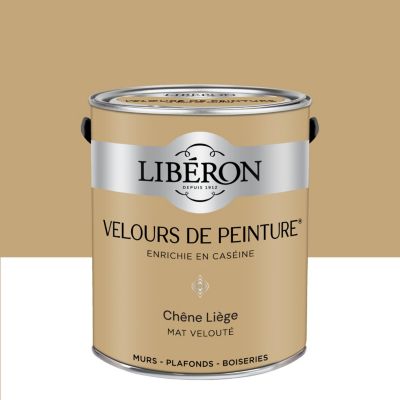 Peinture murs, plafonds et boiseries beige chêne liège Libéron Velours de peinture 2,5 L