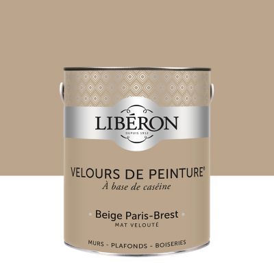 Peinture murs, plafonds et boiseries beige paris-brest Libéron Velours de peinture 2.5 L