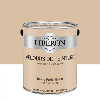 Peinture murs, plafonds et boiseries beige paris-brest Libéron Velours de peinture 2.5 L